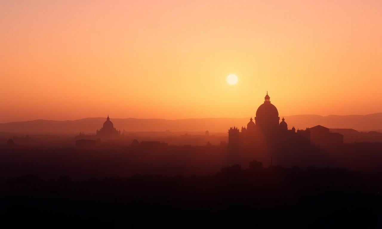 Alba dorata sul Gianicolo
